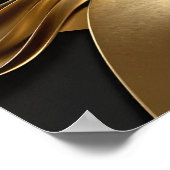 Poster Anneaux d'or Art Abstrait - Design moderne de luxe (Coin)