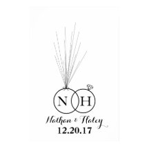 Anneaux initial Ballons miniatures Mariage Livre d