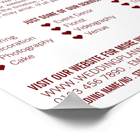 Poster Anneaux Mariage Or, Mariage Event Planner Advert (Coin)