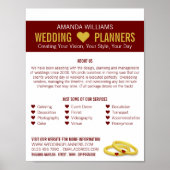 Poster Anneaux Mariage Or, Mariage Event Planner Advert (Devant)