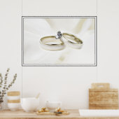 Poster Anneaux mariages sur satin (Cuisine)