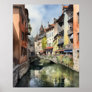 Poster Annecy France Paysage Art Imprimer l'affiche