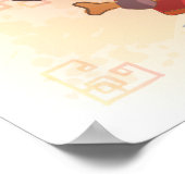 Poster Année aquarelle du chien, Samurai (Coin)