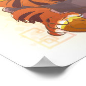 Poster Année aquarelle du tigre, Samurai (Coin)