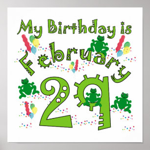 Poster Année bissextile Anniversaire