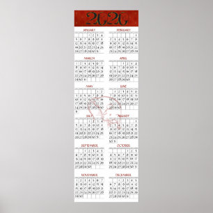 Poster Année chinoise du calendrier Rat 2020
