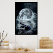 Poster Année chinoise du serpent d'eau Serpent noir (Cuisine)