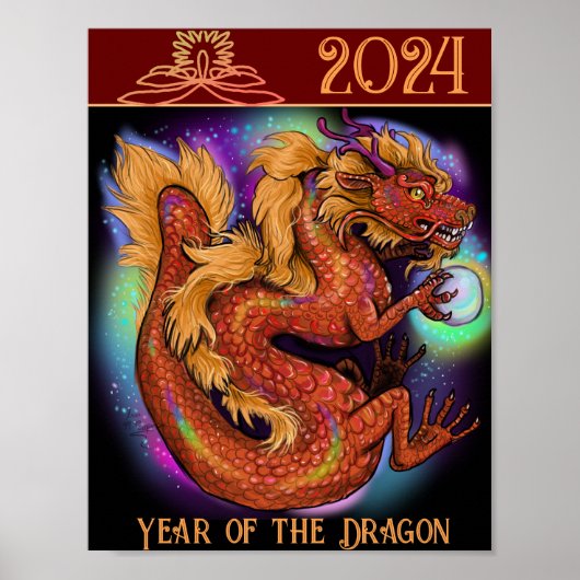 Poster Année chinoise du zodiaque 2024 (Devant)