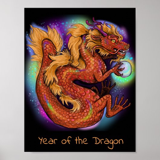 Poster Année chinoise du zodiaque du dragon (Devant)