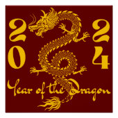 Poster Année de l'or Dragon (Devant)