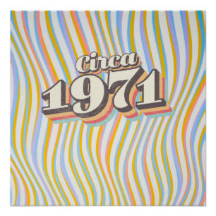 Poster Année de naissance - Vers 1971