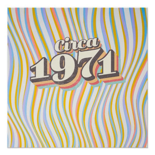 Poster Année de naissance - Vers 1971 (Devant)