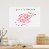 Poster Année du calcaire du rat (Cuisine)