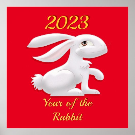 Poster Année du Carré lapin (Devant)