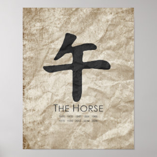 Poster Année du cheval