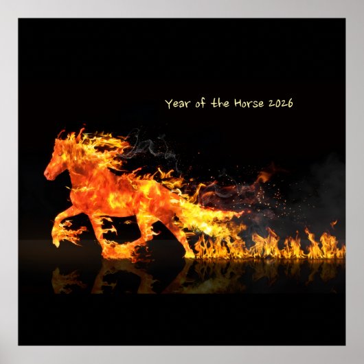 Poster Année du Cheval 2026 (Cheval de Feu) (Devant)
