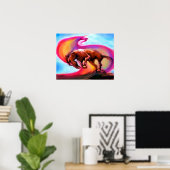 Poster Année du Cheval de Feu 2026 (Bureau à domicile)