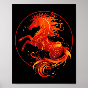 Poster Année du cheval de feu 2026 Nouvel An chinois