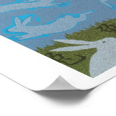 Poster Année du design de la lune de lapin (Coin)