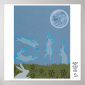 Poster Année du design de la lune de lapin (Devant)