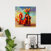 Poster Année du Dragon 10 (Bureau à domicile)