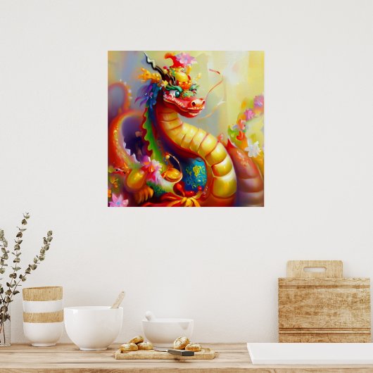 Poster Année du dragon 5 (Cuisine)