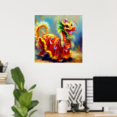 Poster Année du dragon 8 (Bureau à domicile)