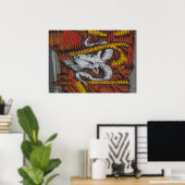 Poster Année du Graffiti de mouton de chèvre (Bureau à domicile)