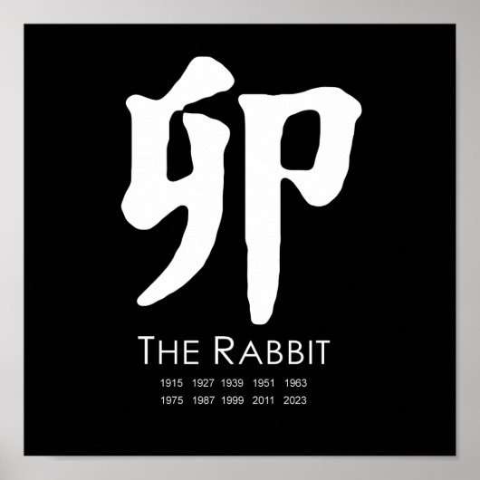 Poster Année du lapin (Devant)