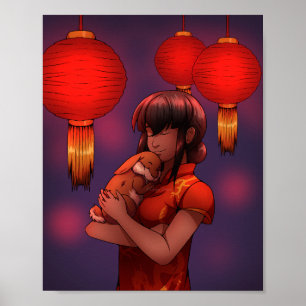 Poster Année du lapin
