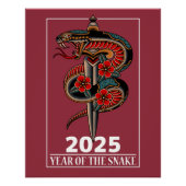Poster Année du serpent 2025 (Devant)