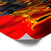 Poster Année du serpent Serpent noir Nouvel An chinois (Coin)