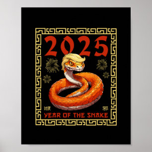Poster Année Du Serpent Trump 2025