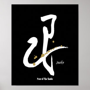 Poster Année du serpent - Zodiaque chinois