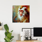 Poster Année du singe 12 (Bureau à domicile)