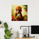 Poster Année du singe 2 (Bureau à domicile)