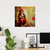 Poster Année du singe 5 (Bureau à domicile)