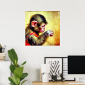 Poster Année du singe 6 (Bureau à domicile)