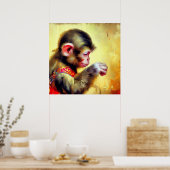 Poster Année du singe 6 (Cuisine)