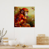 Poster Année du singe 8 (Cuisine)