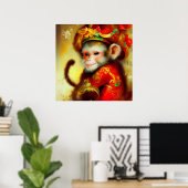Poster Année du singe 9 (Bureau à domicile)