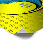 Poster Année du singe de l'eau (Coin)