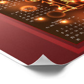 Poster Année rouge et or du calendrier Dragon 2012 (Coin)