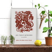 Poster Année Zodiaque Chinoise Du Rat Anniversaire Imprim