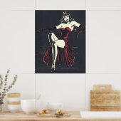 Poster années 1940 femme fatale (Cuisine)