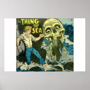 Poster Années 1980 Horreur bandes dessinées vintages pour