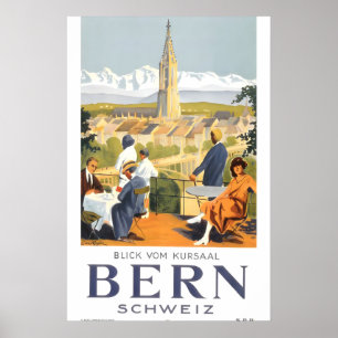 Poster Années 30 Berne Suisse Style Vintage Voyage Suisse
