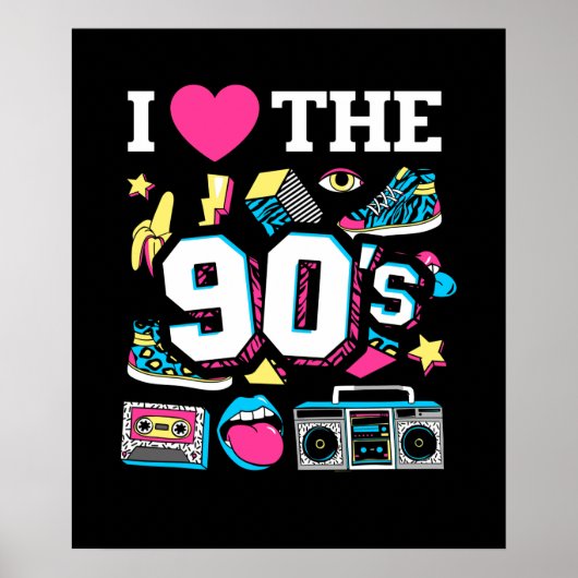 Poster Années 90 I Heart the Nineties (Devant)