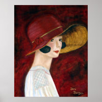 Années folles Années 1920 Flapper Girl en Casquett