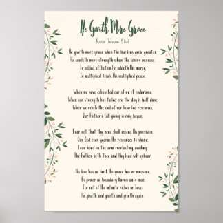 Poster Annie Johnson Flint - Hij geeft meer eer